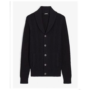 NWT Express Cable Knit Shawl Collar Cardigan Size M